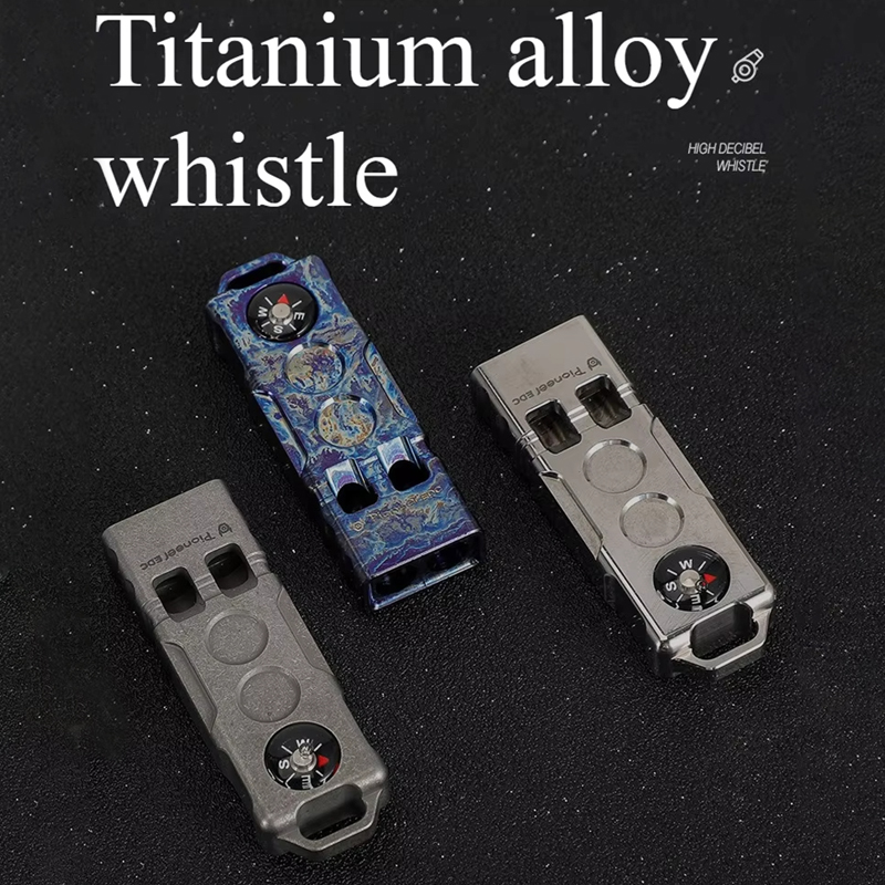 Outdoor Adventure Youtube - Titanium Alloy Whistle Compass Survival EDC