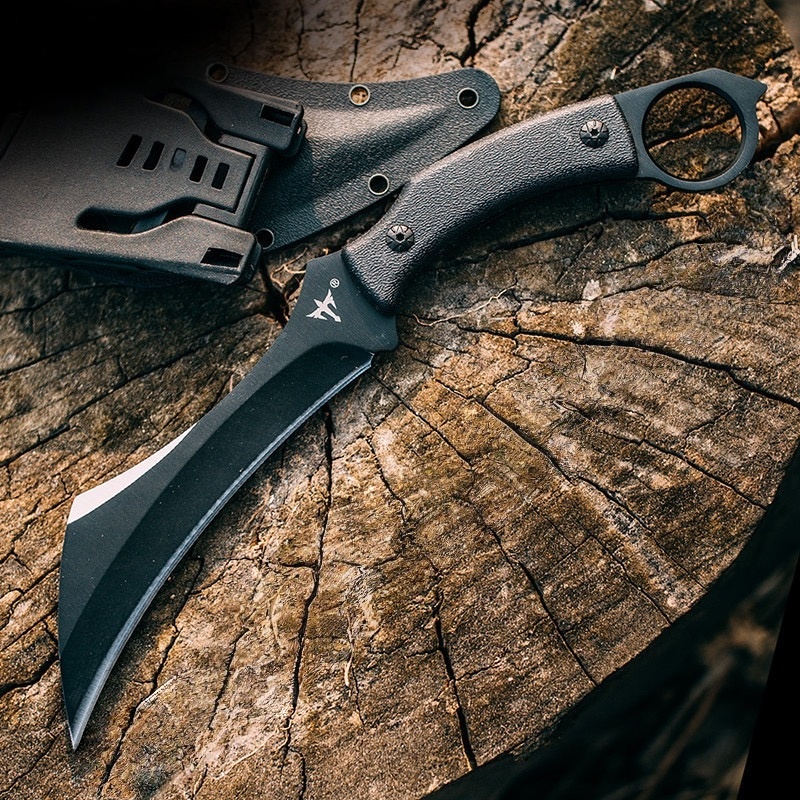 Survival Knife Full Tang - Outdoor camping knife, wilderness straight knife,