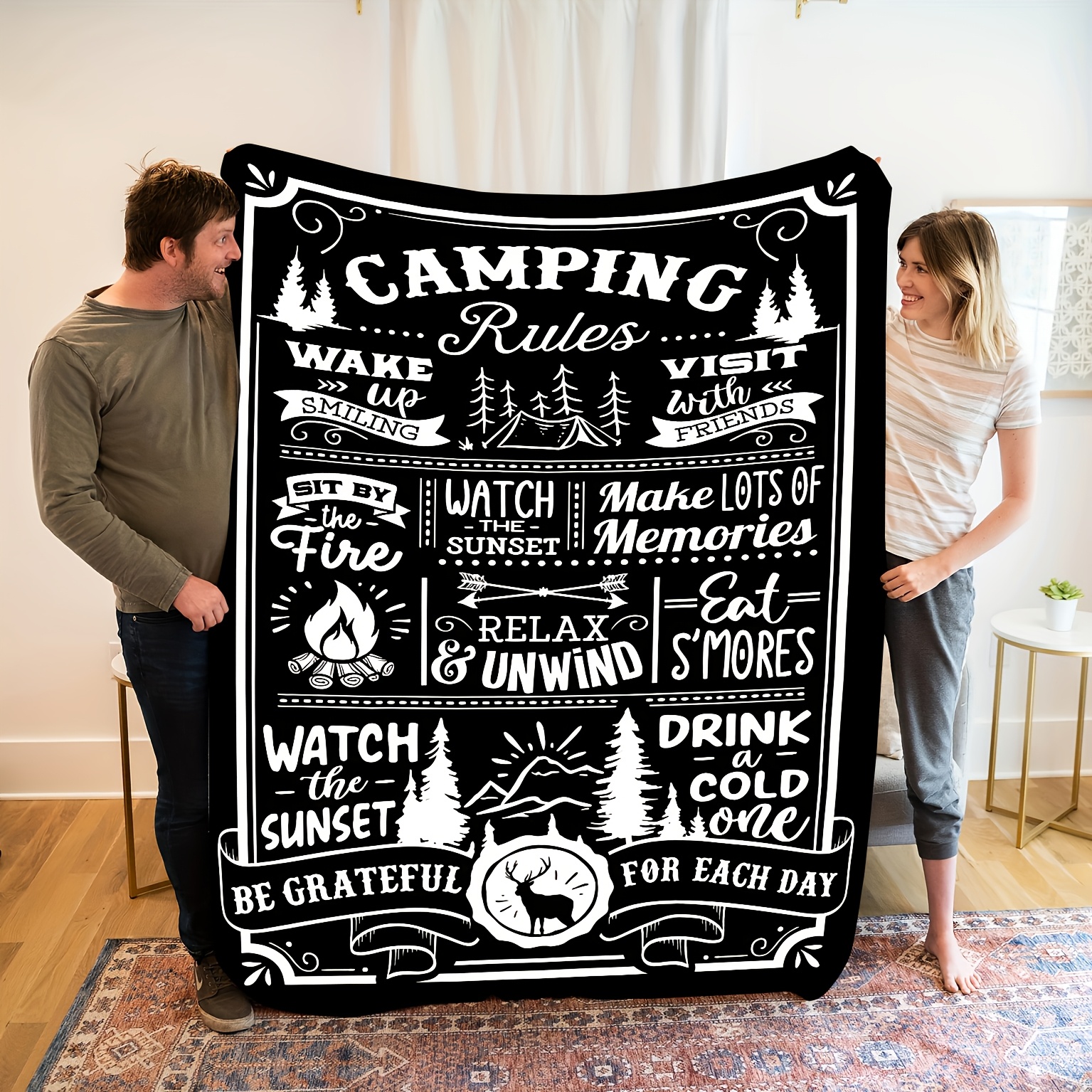 Camping Rules: A Cozy, Inspira – обзор и цена Outdoor Adventure Quotes