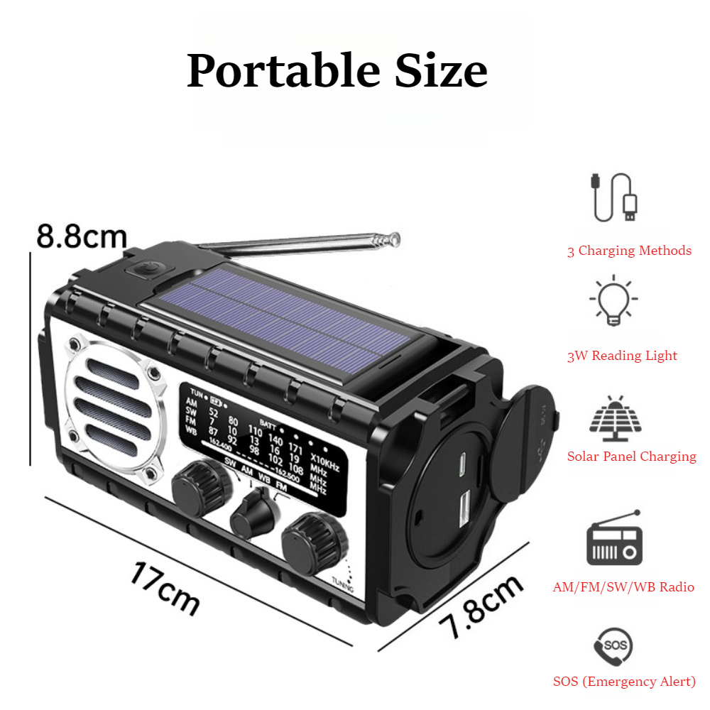 Portable Solar Hand Crank Emer – обзор и цена Emergency Radio Solar