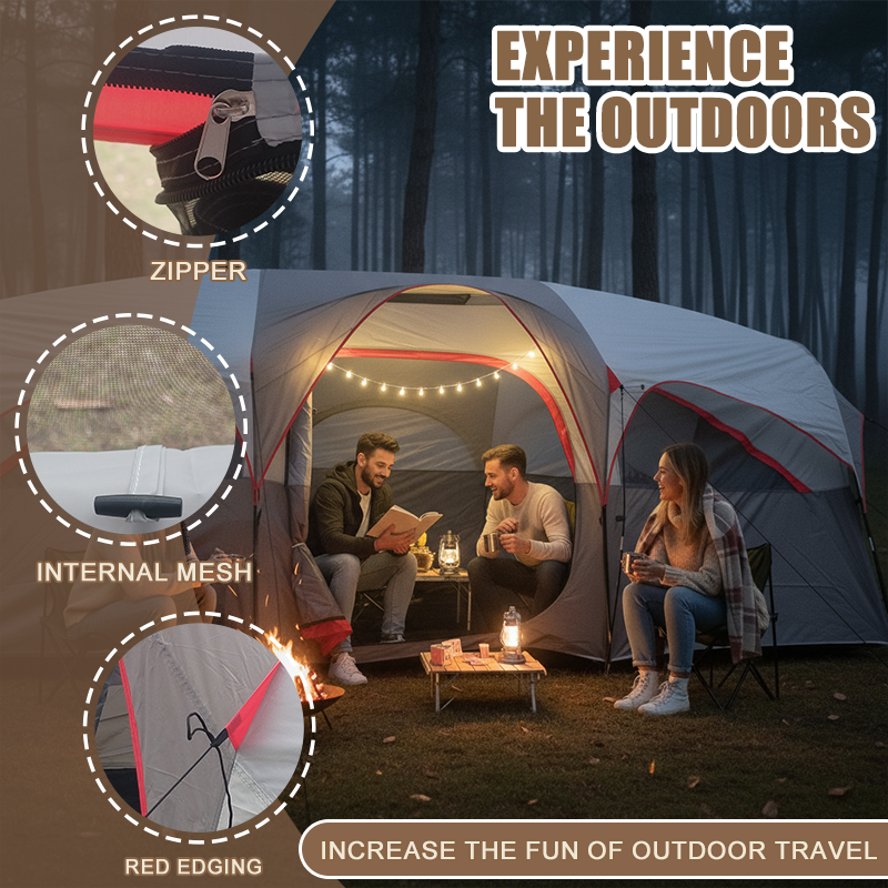 8 Person Camping Tent with Mes – обзор и цена Outdoor Adventure Festival