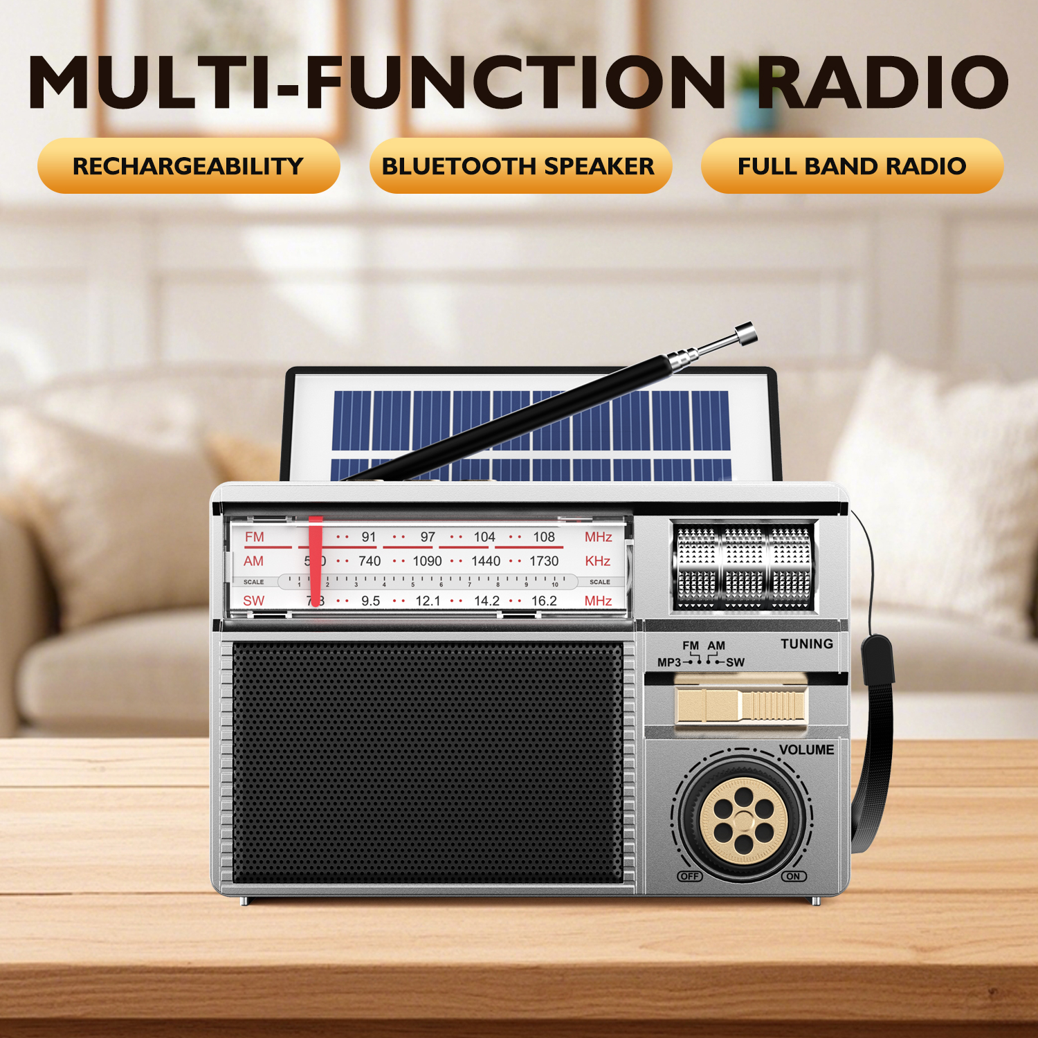 Retro All-Band Radio with Wire – обзор и цена Emergency Radio Solar