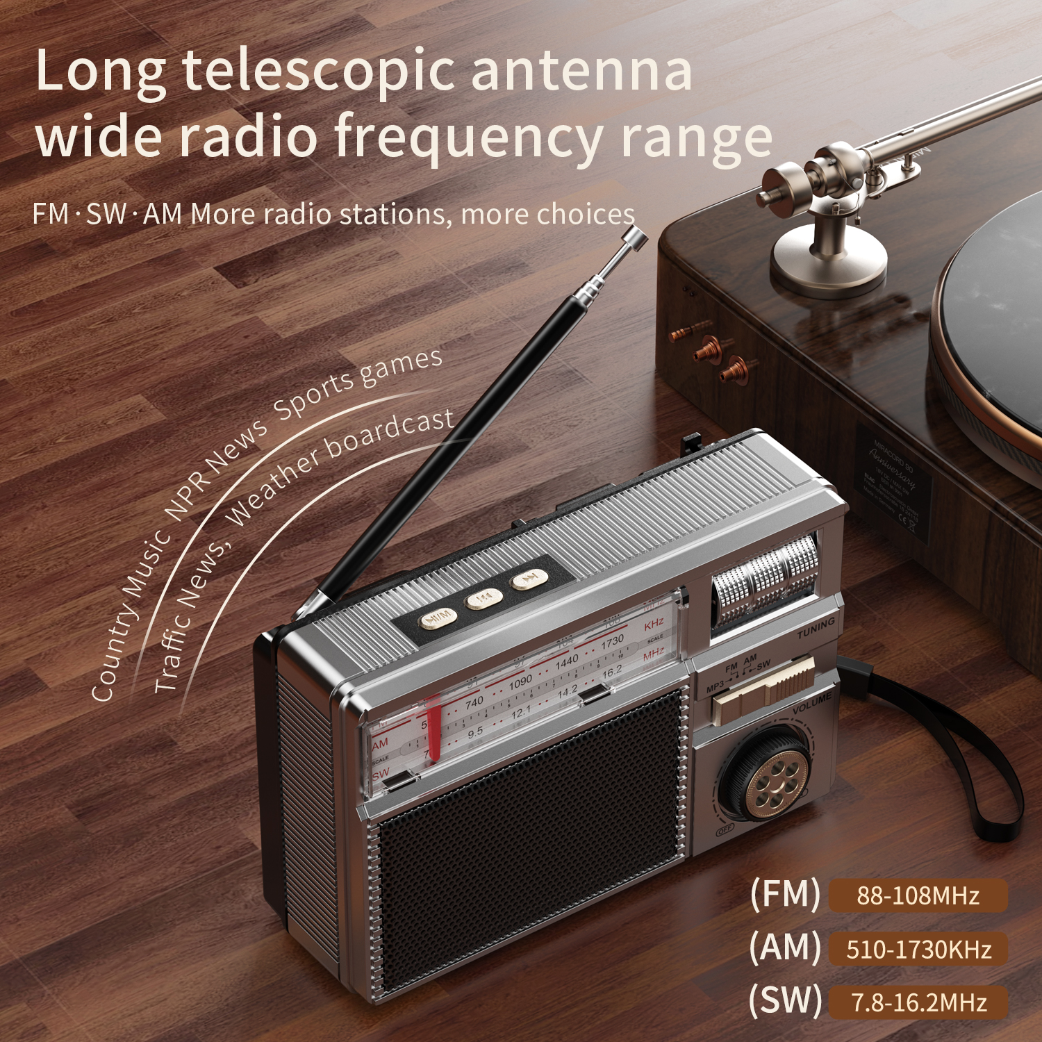Retro All-Band Radio with Wire – обзор и цена Emergency Radio Solar