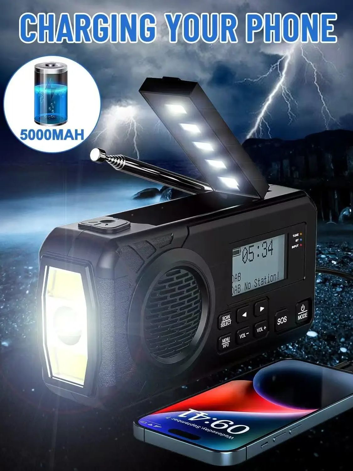 DAB/DAB+/FM Digital Radio with – обзор и цена Emergency Radio Solar