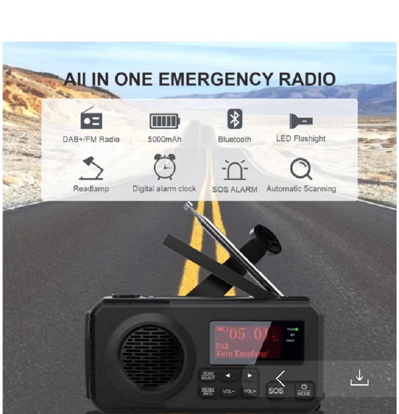 DAB/DAB+/FM Digital Radio with – обзор и цена Emergency Radio Solar