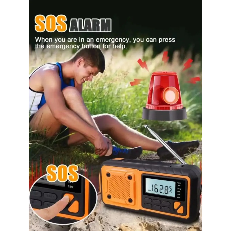 4000mAh Solar Hand Crank Emerg – обзор и цена Emergency Radio Solar