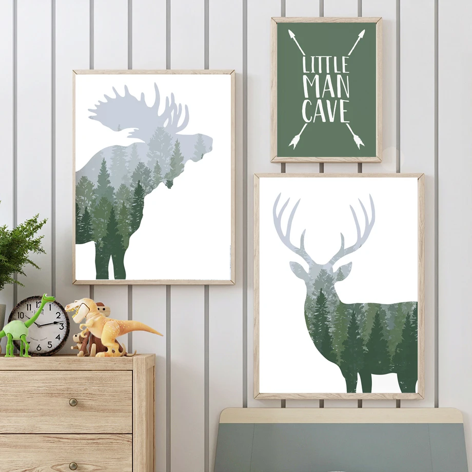 Green Woodland Deer Bear Moose – обзор и цена Outdoor Adventure Quotes