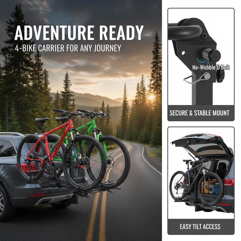 Vehicle Bicycle Carrier 4-Bike – обзор и цена Outdoor Adventure Travel
